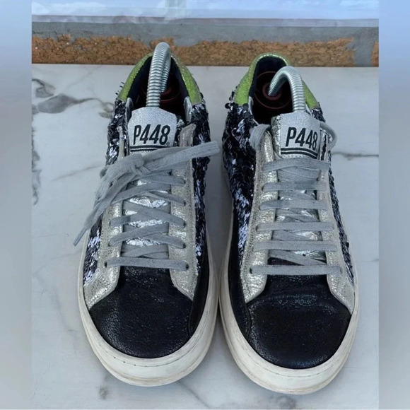 P448 John Sequin Sneakers size 6 - Picture 2 of 13